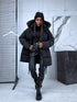 Extended jacket "Mākonis" - black